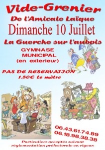 BROCANTE DE L'AMICALE LAIQUE LA GUERCHE HANDBALL