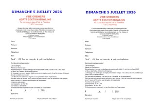 Vide greniers de l'ASPTT section bowling