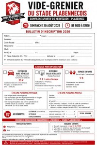 1ère édition ! Grand vide grenier extérieur + intérieur PLABENNEC