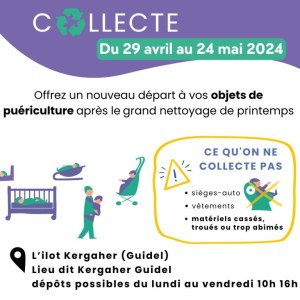 Collecte de matériel de puériculture