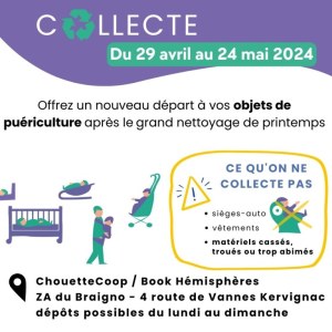 Collecte de matériel de puériculture