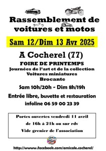 Foire de printemps et rdv auto/moto "Journées de l'artisanat et de la collection"