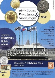 68 ème BOURSE PHILATELIQUE ET NUMISMATIQUE