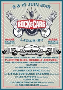Festival ROCK’&’CARS à Lavaur (81) les 9 et 10 juin 2018
