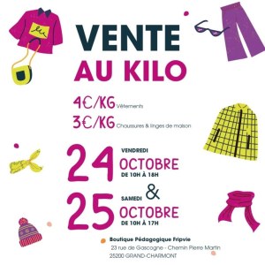 Vente au kilo de vêtements et chaussures