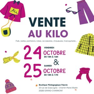 Vente au kilo de vêtements et chaussures