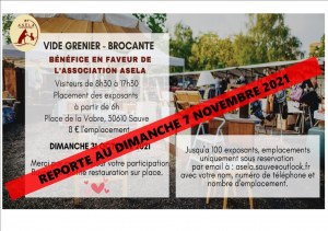 BROCANTE - VIDE GRENIER de l automne du dimanche 7 Novembre 2021 au profit de l’associa...