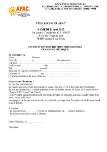 Vide-greniers de l' APAC