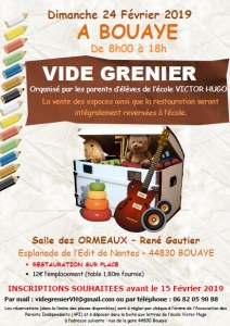 VIDEGRENIER ECOLE VICTOR HUGO BOUAYE