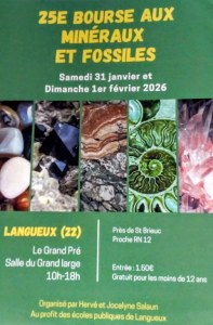 25 ème Salon exposition de minéraux, bijoux et fossiles, trésors de la terre