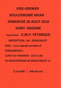 Vide grenier ump petanque