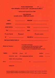 Vide grenier ump petanque