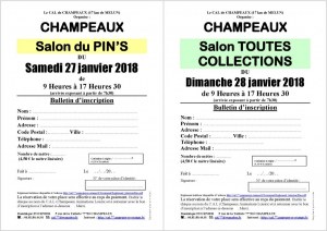 Salon du Pin's le 27/01/2018 à CHAMPEAUX (77)