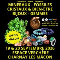 2ème Salon Minéraux Fossiles Cristaux & Bien-Être Gemmes et Bijoux + Exposition sur la...