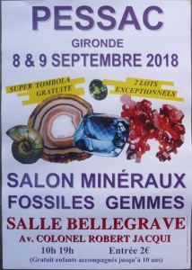 22 ème salon minéraux fossiles et gemmes de Pessac (33)