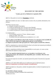 Vide grenier au profit du Téléthon