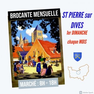 Marché mensuel d'Antiquités-brocante de St Pierre sur Dives