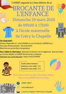 Brocante des enfants – Bourse aux Jouets et Puériculture à Crécy-la-Chapelle