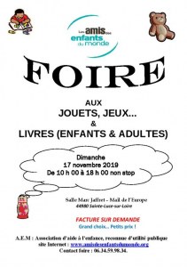 Foire aux jouets, jeux, livres, matériel de puériculture... 20ème édition !