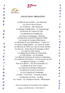 37ème JOURNÉE des COLLECTIONNEURS