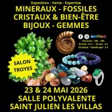 2ème Salon Minéraux Fossiles Cristaux & Bien-Être Bijoux et Gemmes de Troyes