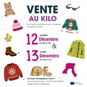 Vente au kilo de vêtements et chaussures