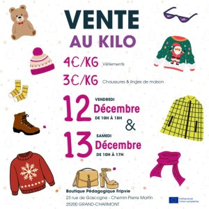Vente au kilo de vêtements et chaussures