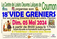 18e VIDE GRENIER Centre de Loisirs Oeuvres Laïques de Cournon