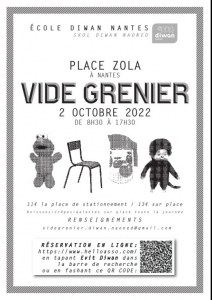 Vide grenier de l'école Diwan 2 octobre 2022