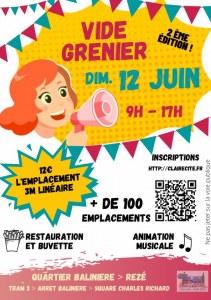 Vide-Grenier de Claire Cité à Rezé, Tram Balinière (ligne 3)