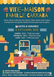 VIDE MAISON de la famille Carrara